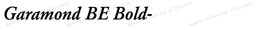 Garamond BE Bold字体转换